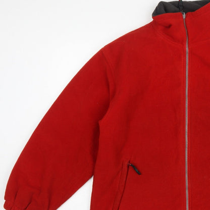 Wynster Men’s Red L Basic Fleece Jacket Full Zip Outdoor