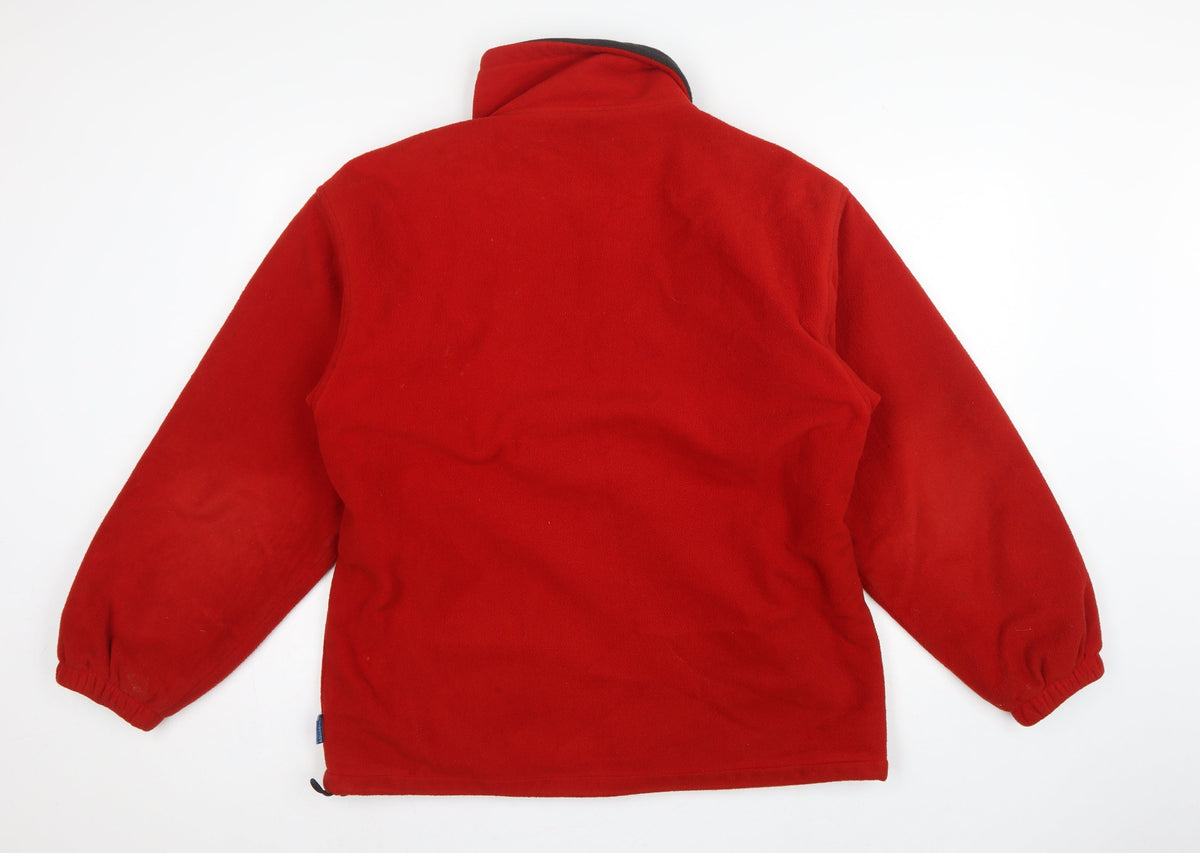 Wynster Men’s Red L Basic Fleece Jacket Full Zip Outdoor