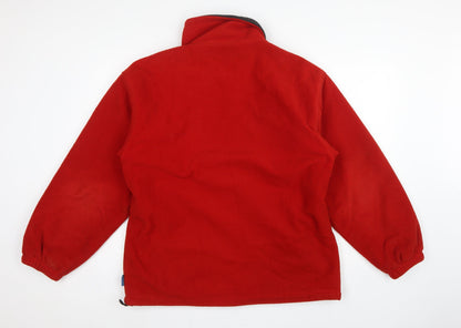 Wynster Men’s Red L Basic Fleece Jacket Full Zip Outdoor