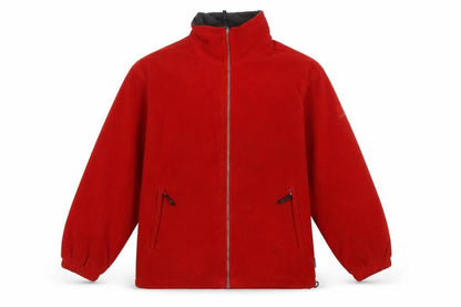 Wynster Men’s Red L Basic Fleece Jacket Full Zip Outdoor