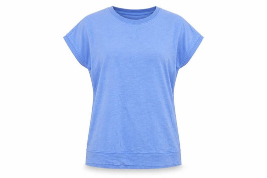 Marks and Spencer Women Blue UK 12 Basic Cotton Crew Neck T-Shirt