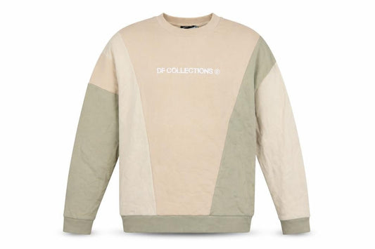 Front view of ASOS Design Men’s Multicoloured S Logo Colour Block Sweatshirt