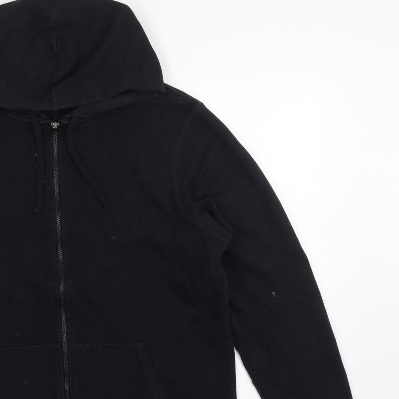 Reebok Men’s Black L Full Zip Hooded Fleece Hoodie Pockets