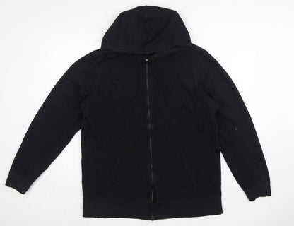Reebok Men’s Black L Full Zip Hooded Fleece Hoodie Pockets