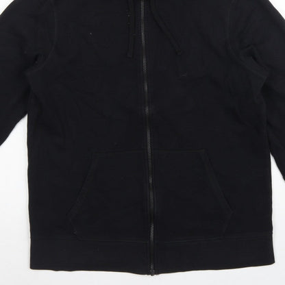 Reebok Men’s Black L Full Zip Hooded Fleece Hoodie Pockets