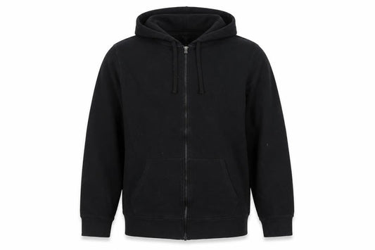 Reebok Men’s Black L Full Zip Hooded Fleece Hoodie Pockets
