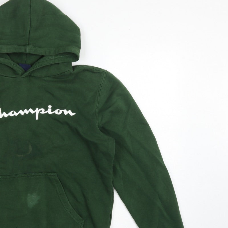 Champion Men’s Green M Pullover Logo Hoodie Pocket