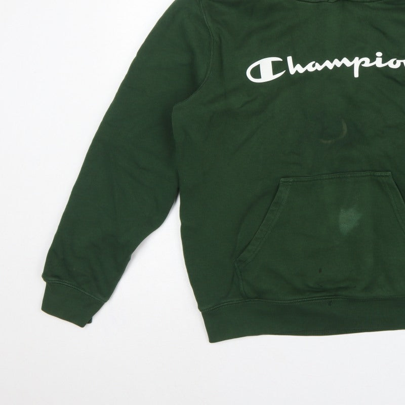 Champion Men’s Green M Pullover Logo Hoodie Pocket