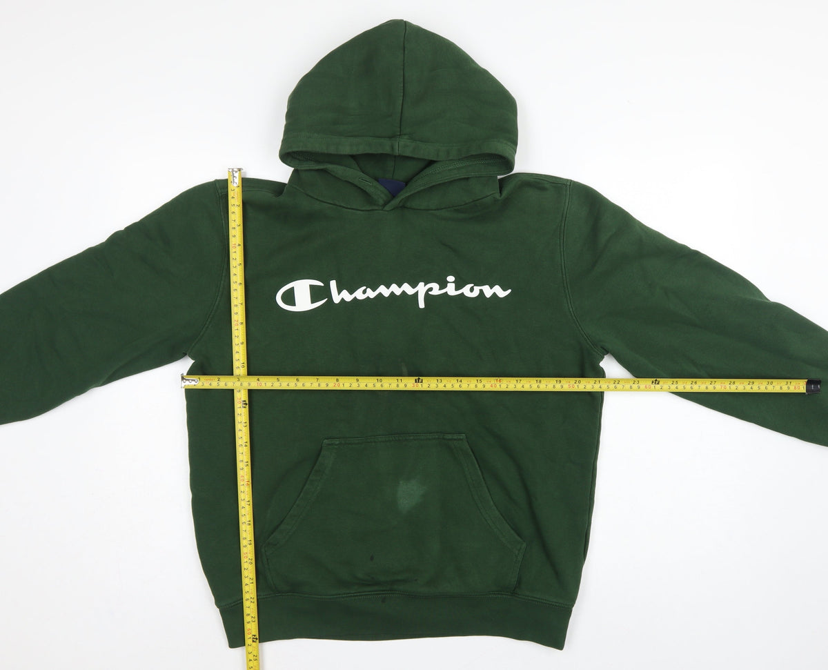 Champion Men’s Green M Pullover Logo Hoodie Pocket