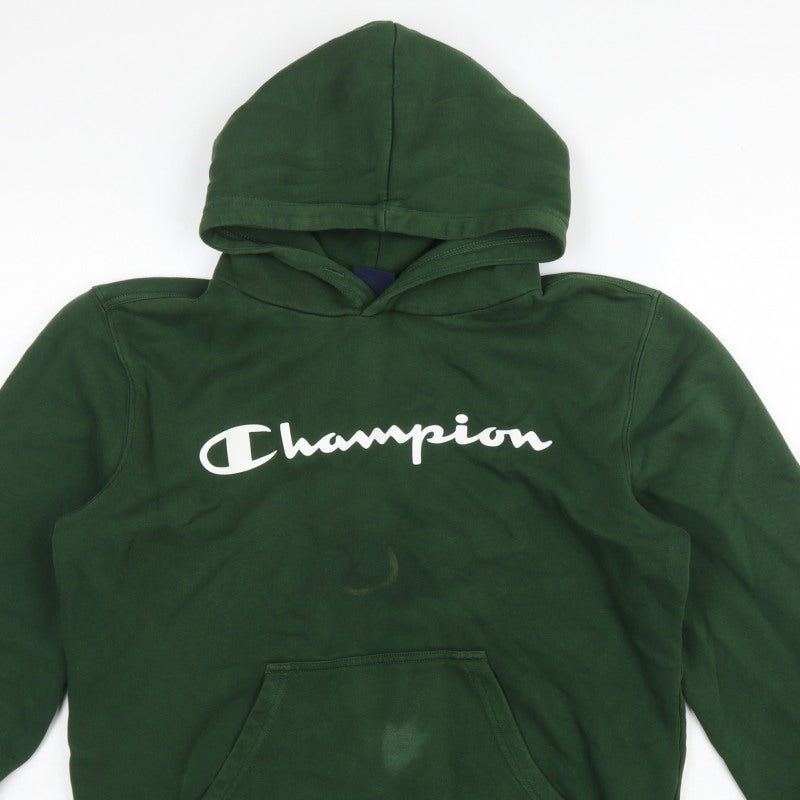 Champion Men’s Green M Pullover Logo Hoodie Pocket