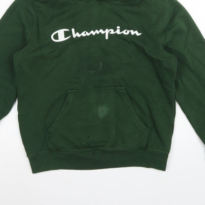 Champion Men’s Green M Pullover Logo Hoodie Pocket