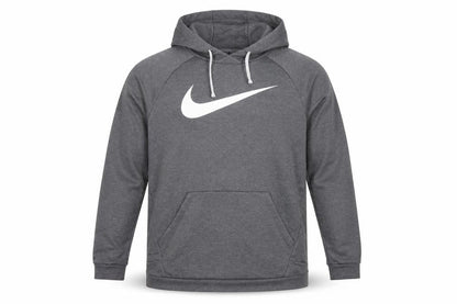Nike Men’s Grey Large Pullover Dri-FIT Logo Hoodie