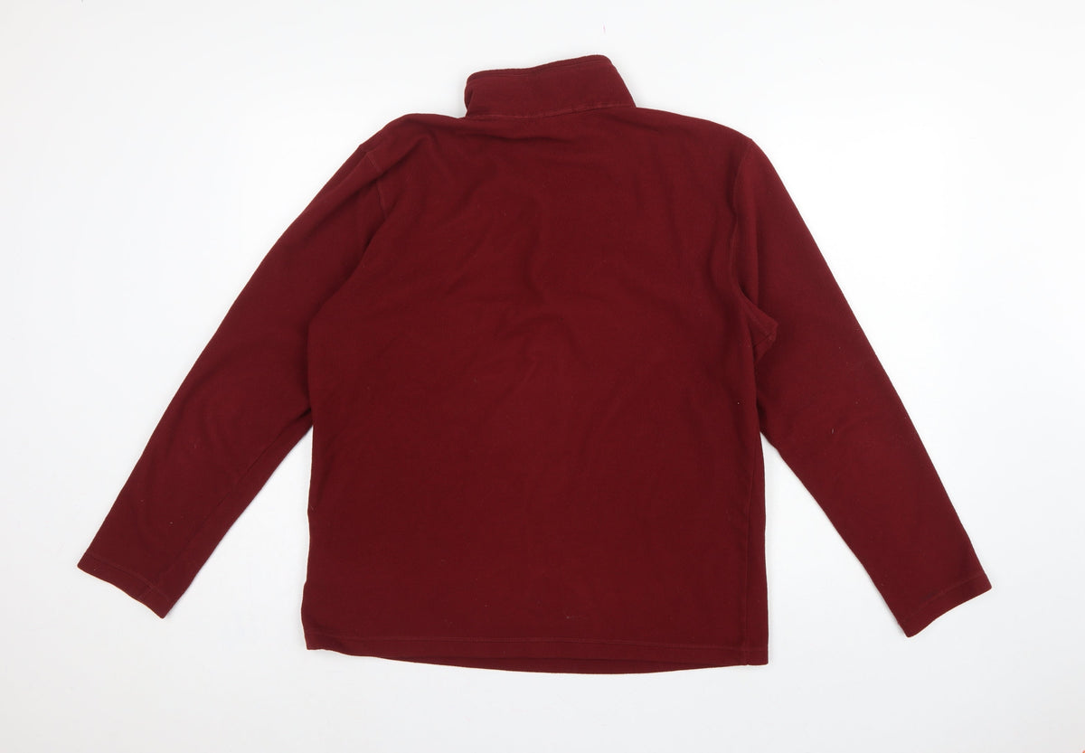 The North Face Men’s Red L Quarter Zip Fleece Sweatshirt Outdoor