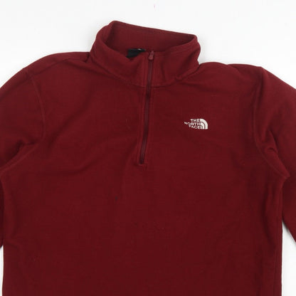 The North Face Men’s Red L Quarter Zip Fleece Sweatshirt Outdoor