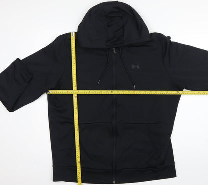 Under Armour Men’s Black 2XL Loose Full Zip Hooded Sports Hoodie