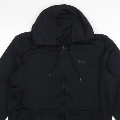 Under Armour Men’s Black 2XL Loose Full Zip Hooded Sports Hoodie
