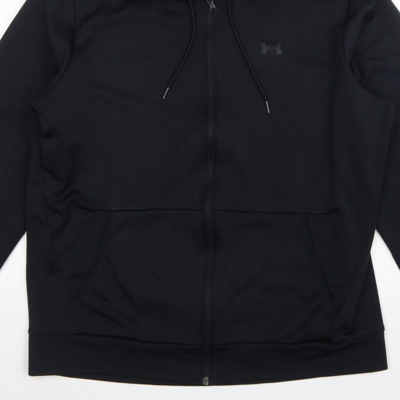 Under Armour Men’s Black 2XL Loose Full Zip Hooded Sports Hoodie