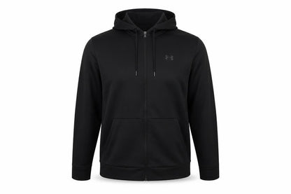 Under Armour Men’s Black 2XL Loose Full Zip Hooded Sports Hoodie