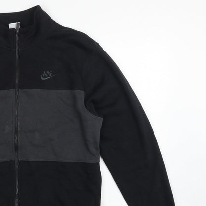 Nike Men’s Black Grey Full Zip Logo Sweatshirt Size S