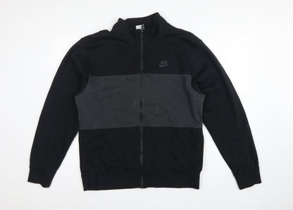 Nike Men’s Black Grey Full Zip Logo Sweatshirt Size S