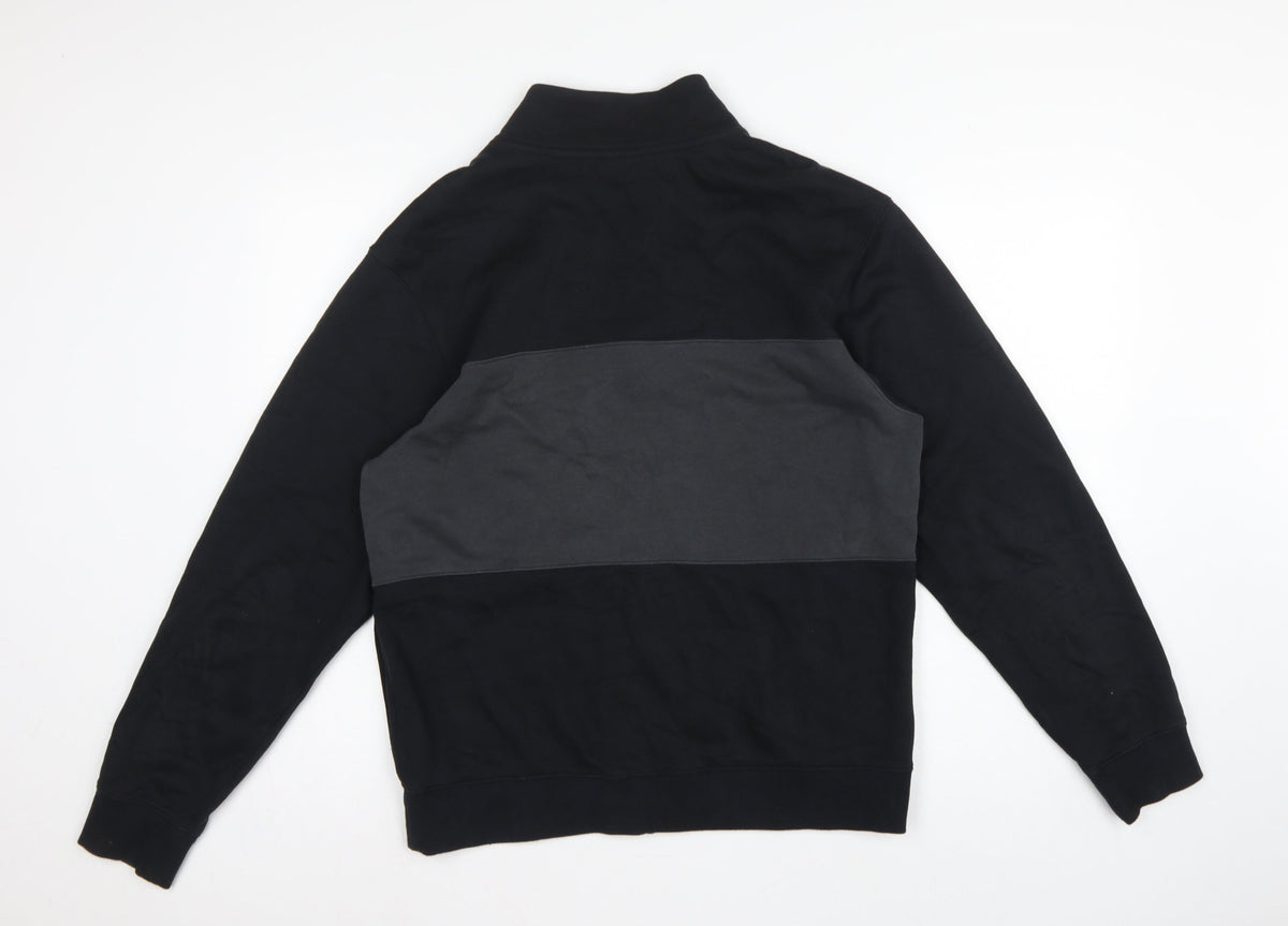Nike Men’s Black Grey Full Zip Logo Sweatshirt Size S