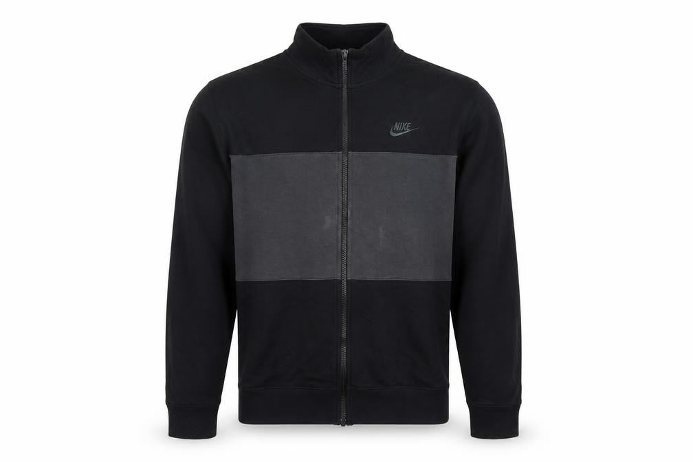 Nike Men’s Black Grey Full Zip Logo Sweatshirt Size S