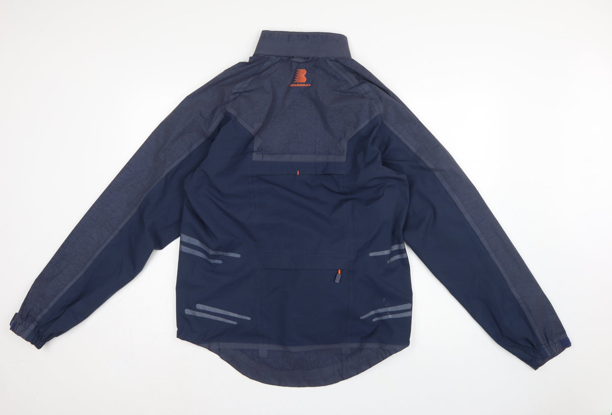 Boardman Men’s Navy M Windbreaker Cycling Jacket Reflective Full Zip