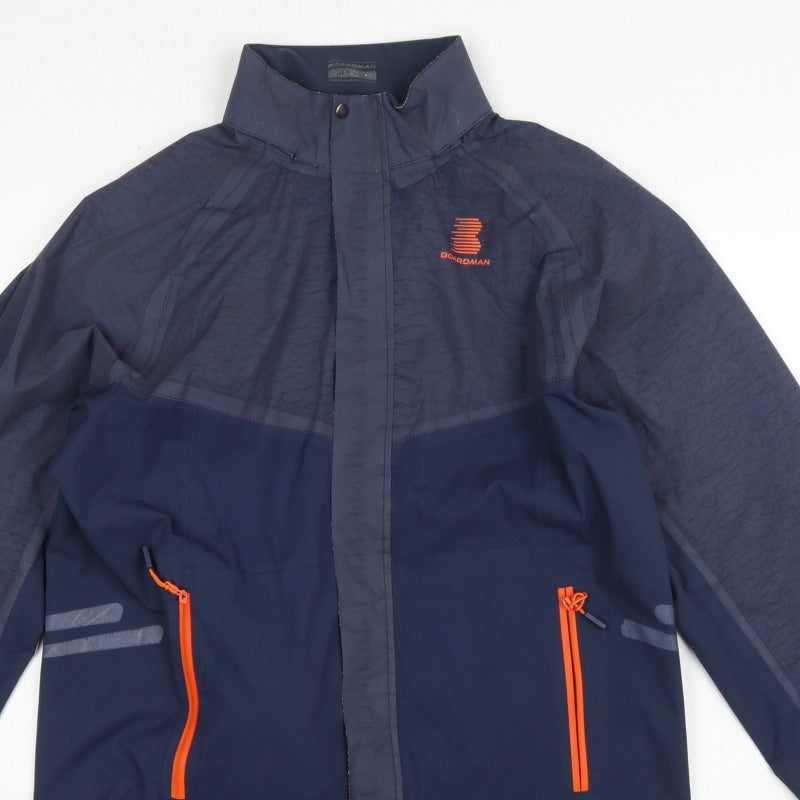 Boardman Men’s Navy M Windbreaker Cycling Jacket Reflective Full Zip