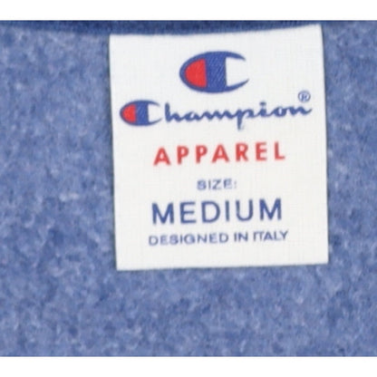 Champion Men's Blue Medium Full Zip Hooded Logo Fleece Hoodie