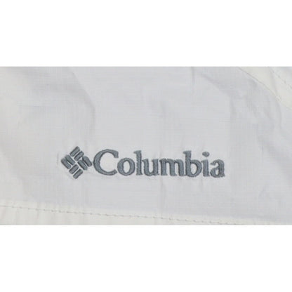 Columbia Women’s White Small Ski Jacket Hooded Waterproof Nylon