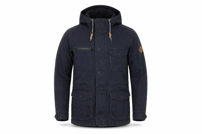 O'Neill Men's Black S Adventure Hooded Military Jacket Cotton Hyperdry