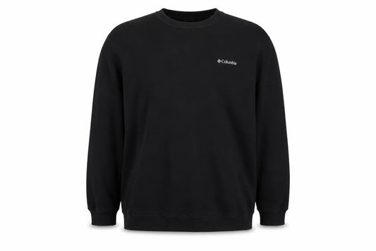 Front view of Columbia Men’s Black 2XL Tall Fleece Crew Neck Pullover Sweatshirt