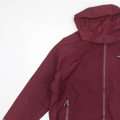 Craghoppers Women Burgundy UK 18 Aquadry Waterproof Hooded Rain Jacket