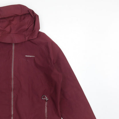 Craghoppers Women Burgundy UK 18 Aquadry Waterproof Hooded Rain Jacket