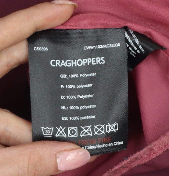 Craghoppers Women Burgundy UK 18 Aquadry Waterproof Hooded Rain Jacket
