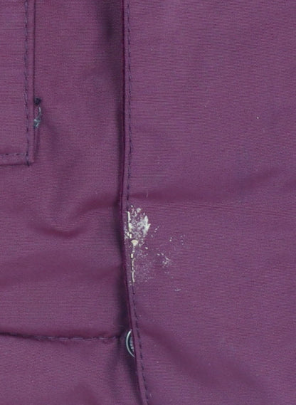 DLX Men’s Burgundy L Waterproof Hooded Parka Faux Fur Trim Coat