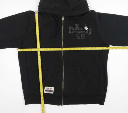 Drift King Men’s Black 2XL Full Zip Embroidered Hoodie
