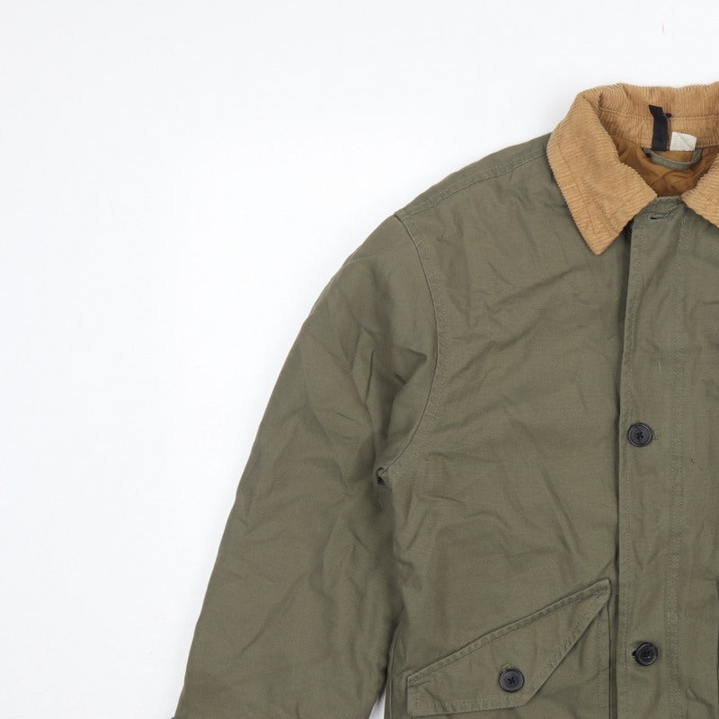 H&M Divided Women's Green XXS Military Padded Cotton Jacket