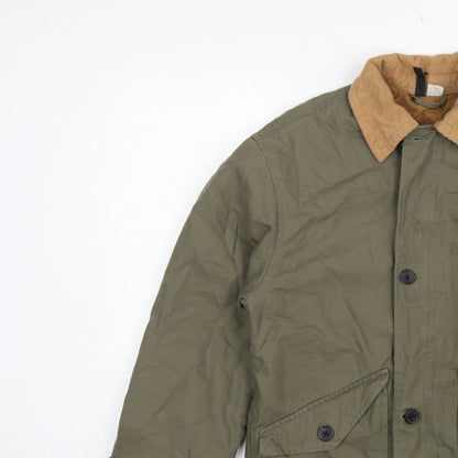 H&M Divided Women's Green XXS Military Padded Cotton Jacket