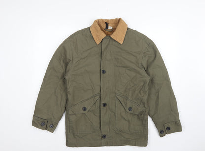 H&M Divided Women's Green XXS Military Padded Cotton Jacket