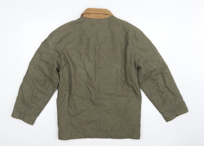 H&M Divided Women's Green XXS Military Padded Cotton Jacket