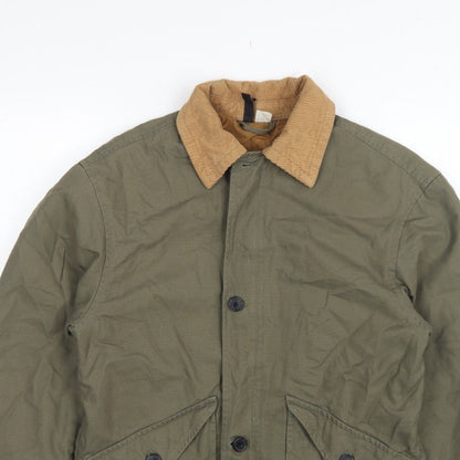 H&M Divided Women's Green XXS Military Padded Cotton Jacket