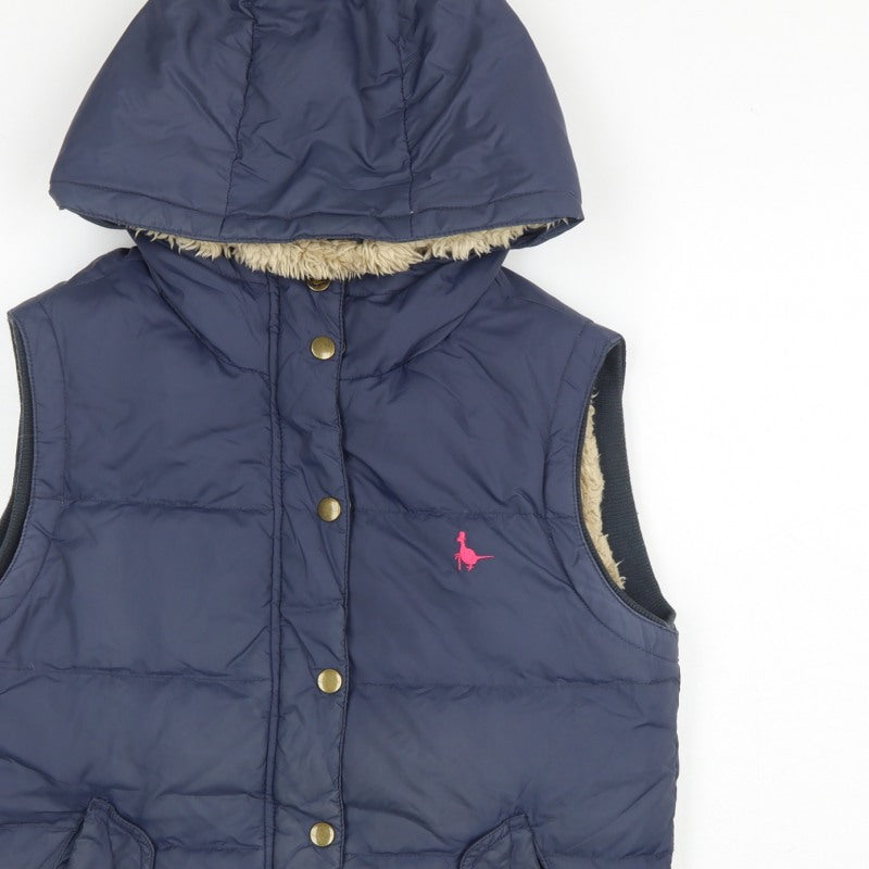 Jack Wills Women Blue UK 10 Hooded Down Puffer Gilet Bodywarmer