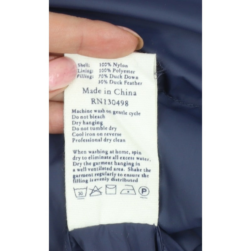 Jack Wills Women Blue UK 10 Hooded Down Puffer Gilet Bodywarmer