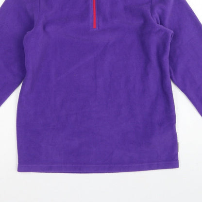 Quechua Girls Purple 14 Years Fleece 1/4 Zip Pullover Sweatshirt
