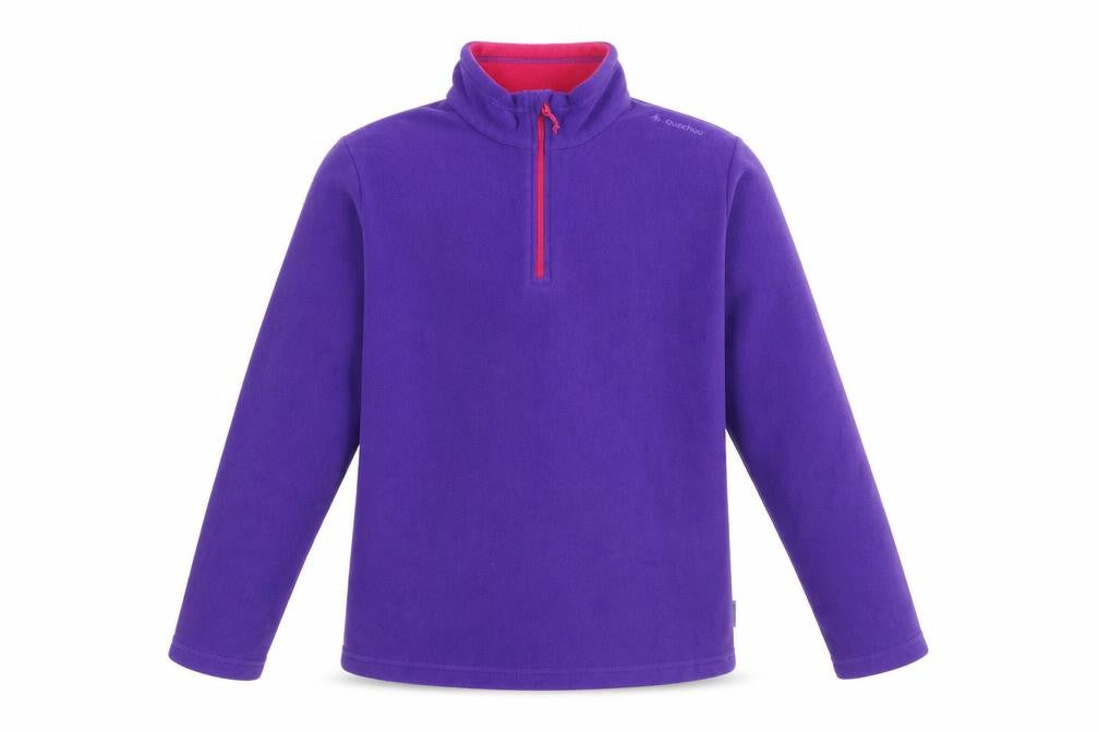 Quechua Girls Purple 14 Years Fleece 1/4 Zip Pullover Sweatshirt