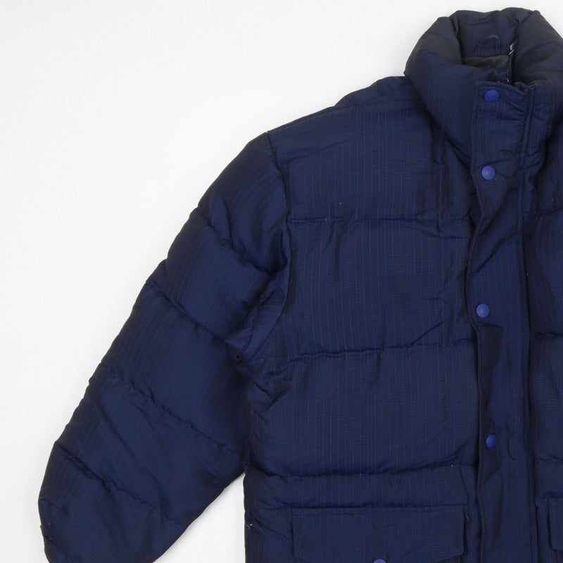 Atlantic Sport Men's Blue Small Puffer Jacket Quilted Down Insulated