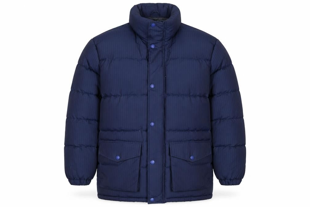 Atlantic Sport Men's Blue Small Puffer Jacket Quilted Down Insulated