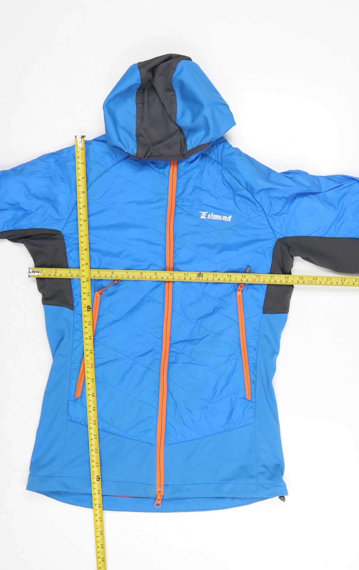 Simond Men’s Blue S Hooded Puffer Softshell Jacket