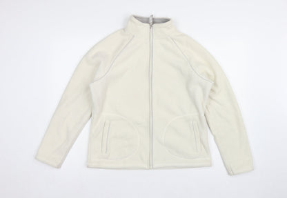 Bhs Women’s Ivory UK 14 Fleece Full Zip Basic Jacket Pockets
